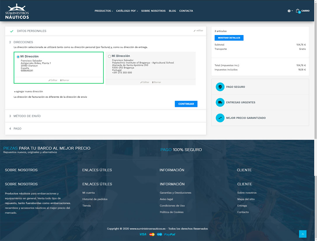 Suministros náuticos